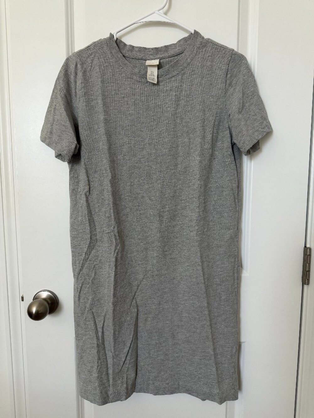 Women's H&M Basics Grey T-Shirt Dress